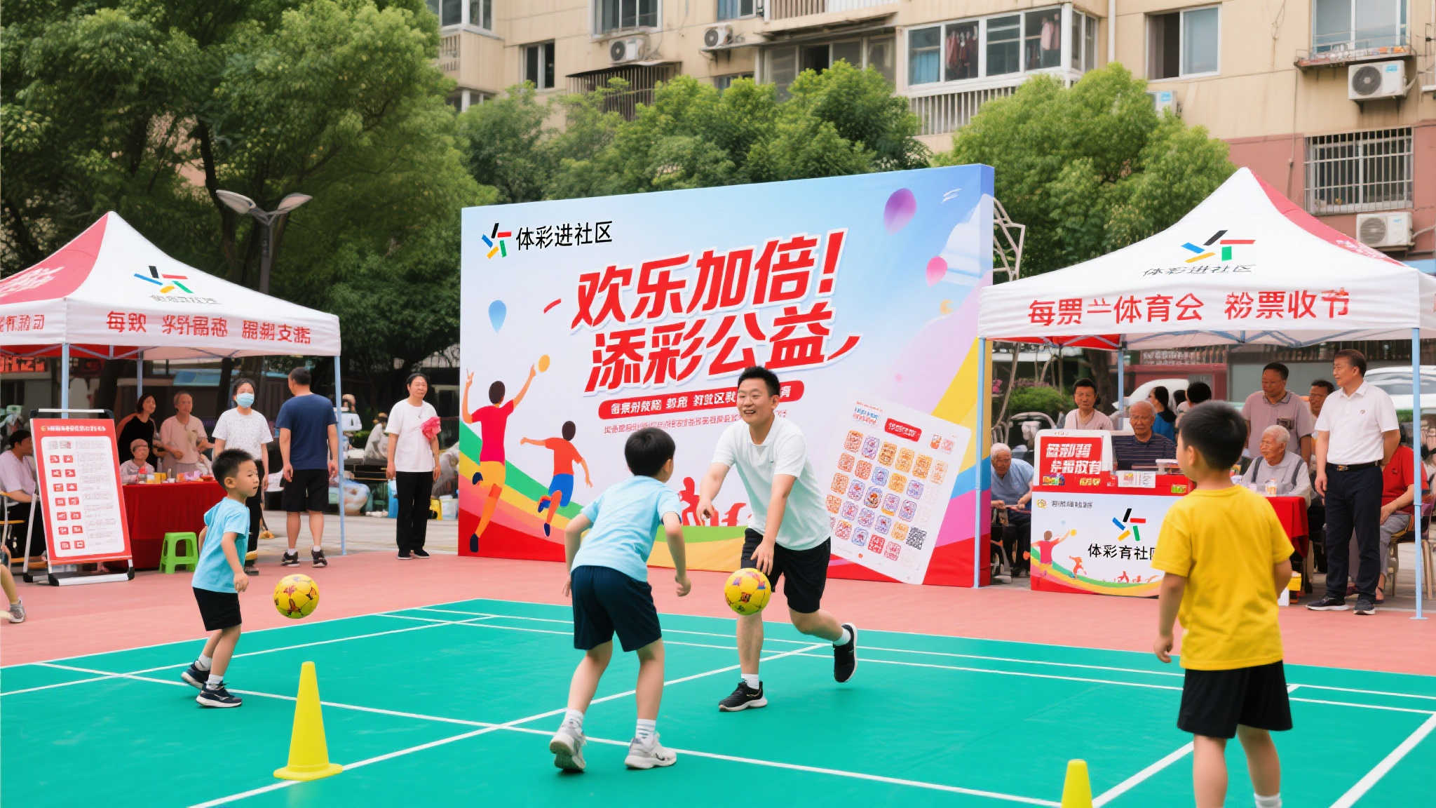 此次“体彩进社区”活动的主题聚焦于“欢乐